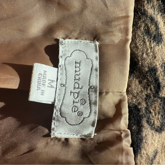 Mud Pie Animal Print Coat with Belt - Picture 6 of 6